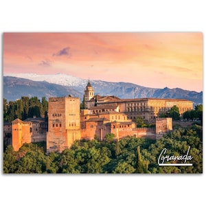 Granada Poster Print Spain Wall Art | Spanish Photo Andalusia Home Decoration | Granada Traveler Alhambra Palace Gift Horizontal Photography