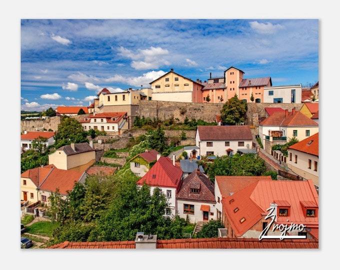 Znojmo Czech Republic Travel Poster Wall Art | Znojmo Old Town Home Decor | Znojmo Skyline Digital Print Horizontal | Znojmo Hangings Photo