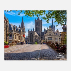 Ghent Belgium Poster Print Wall Art | Ghent Home Decor | Ghent Print Collectible | Ghent Horizontal | Ghent Hangings Travel Photo