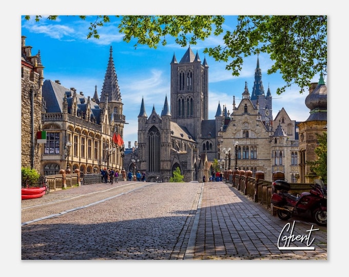 Ghent Belgium Poster Print Wall Art | Ghent Home Decor | Ghent Print Collectible | Ghent Horizontal | Ghent Hangings Travel Photo