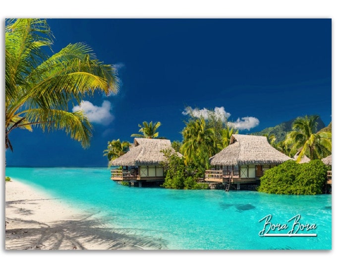 Bora Bora Poster Print Wall Art | Bora Bora Photo Home Decoration | Bora Bora Traveler Birthday Gift | Bora Bora Horizontal Photography