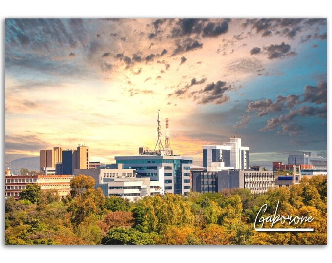Gaborone Poster Print Botswana Wall Art | Cityscape Photo Africa Home Decoration | Gaborone Traveler Gift | Gaborone Horizontal Photography