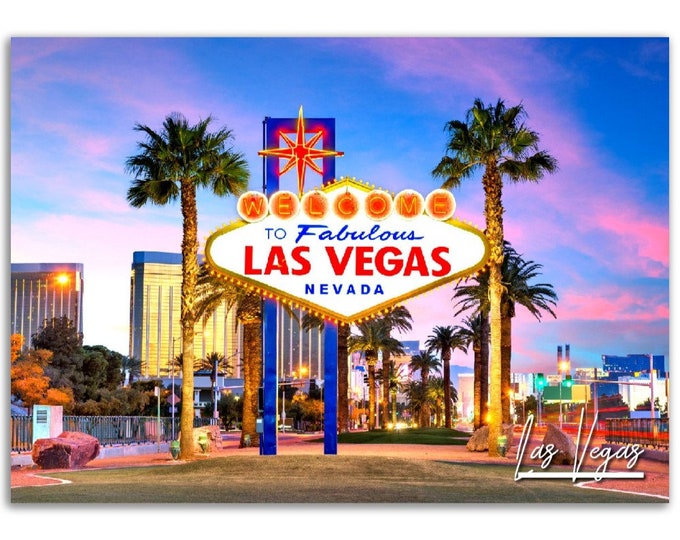 Las Vegas Poster Nevada Print Wall Art | Fabulous Las Vegas Photo Home Decoration | Las Vegas Travel Gift | Las Vegas Horizontal Photography