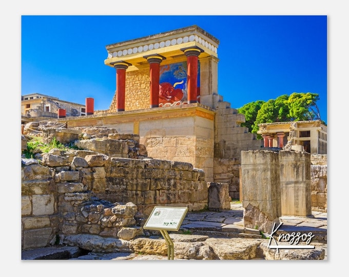 Knossos Greece Travel Poster Wall Art | Knossos Home Decor | Knossos Archaeological Area Print | Knossos Ruins of the Minoan Palace Photo