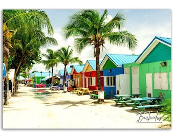Cartaz de Barbados Arte de parede com impressão caribenha | Decoração de casa tropical de foto de Barbados | Presente de viagem para Barbados | Fotografia Horizontal de Barbados