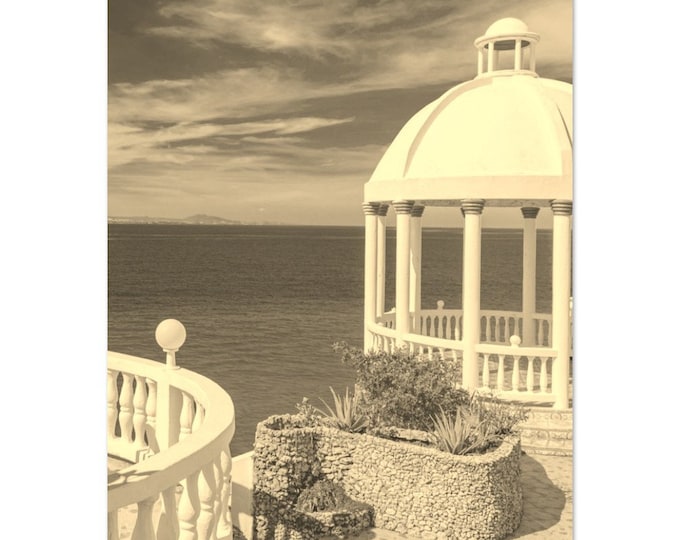 Vintage Puerto Plata Dominican Republic Travel Poster Print Wall Art | Retro Puerto Plata Home Decor Print | Puerto Plata Coast Sepia Photo
