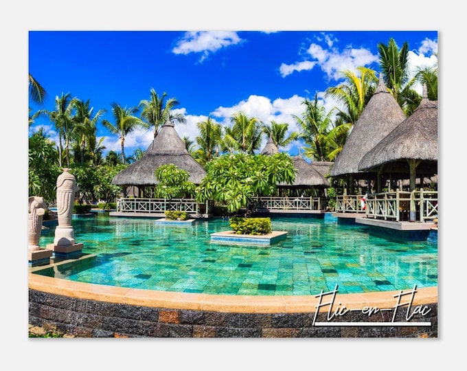 Flic-en-Flac Mauritius Poster Print Wall Art | Flic-en-Flac Home Decor | Flic-en-Flac Print Collectible | Flic-en-Flac Hanging Travel Photo