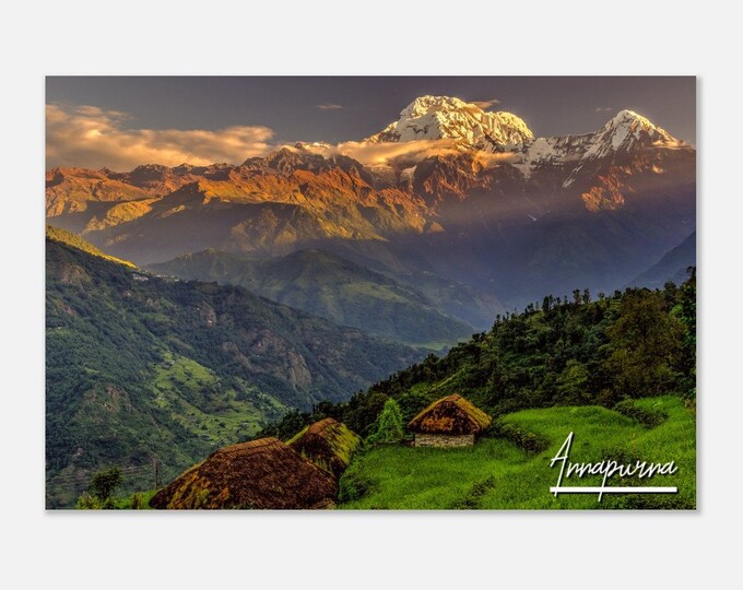 Annapurna Nepal Poster Print Wall Art | Annapurna Home Decor | Annapurna Collectible | Annapurna Horizontal | Annapurna Hanging Travel Photo
