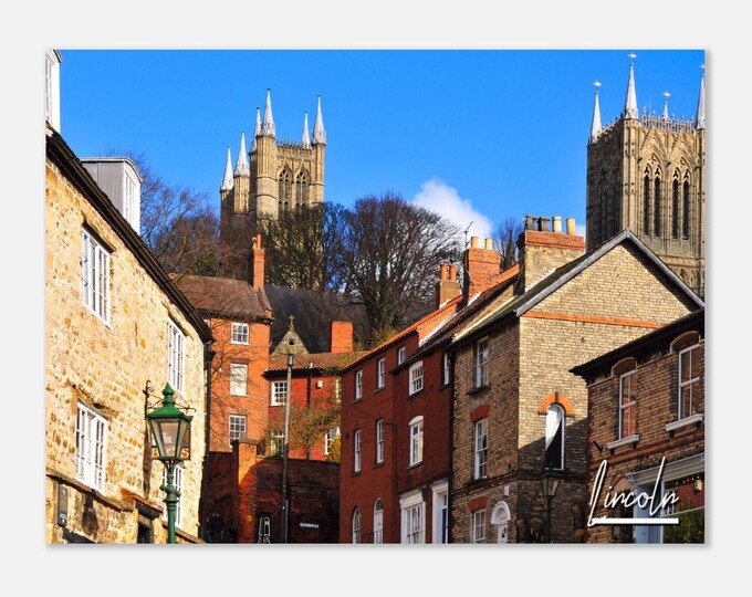 Lincoln England Poster Wall Art Lincoln Home Decor | Lincoln Print Collectible Lincoln Cathedral Horizontal | Lincoln Hangings Travel Photo