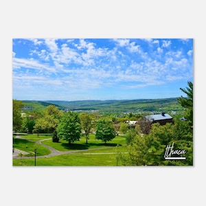 Ithaca New York Poster Print Wall Art | Ithaca Landscape Home Decor Hanging | Ithaca Park Print Collectible | Ithaca Horizontal Travel Photo