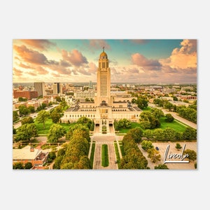 Lincoln Nebraska Poster Print Wall Art | Lincoln Home Decor Gift Hangings | Lincoln Prints Collectibles | Lincoln NE Horizontal Travel Photo