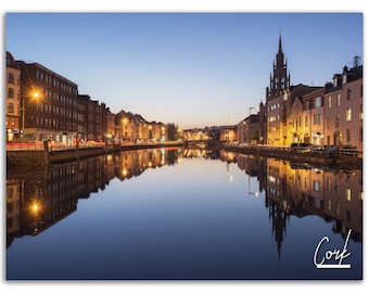 Cork Ireland Poster Print: Night Cityscape Photography