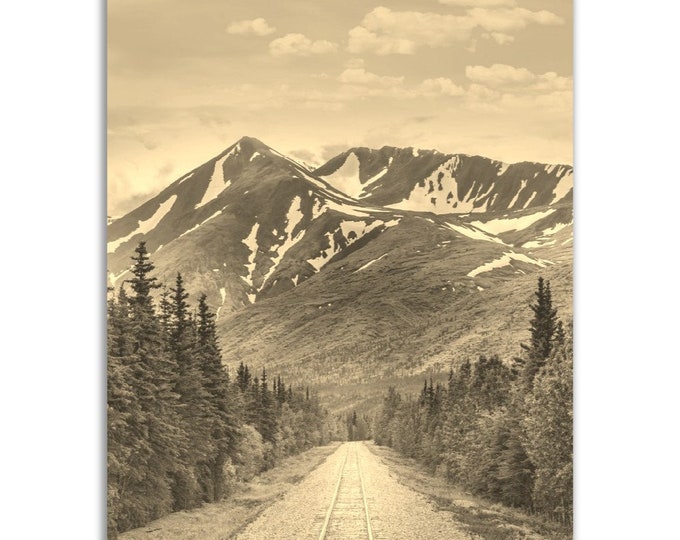 Anchorage Poster Vintage Print | Retro Anchorage Black and White Sepia Gift | Anchorage Wall Art Decor | Vertical Anchorage Travel Photo