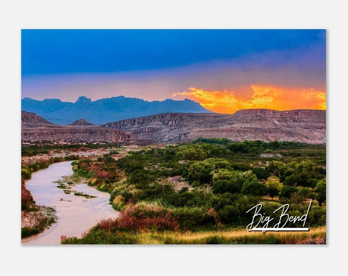Big Bend National Park Poster Print Texas Wall Art | Chisos Mountains Home Decor Gift Prints Collectibles | Big Bend Horizontal Travel Photo