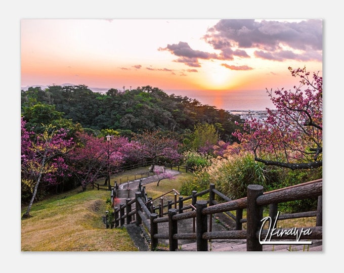 Okinawa Japan Poster Wall Art | Okinawa Pedestrian Bridge Home Decor | Okinawa Digital Print | Okinawa Horizontal | Okinawa Travel Photo