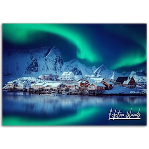 Lofoten Islands Poster Print Norway Wall Art | Lofoten Islands Photo Decoration | Traveler Art Gift | Lofoten Islands Horizontal Photography