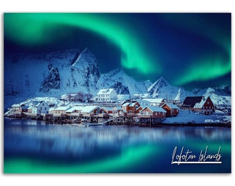 Lofoten Islands Poster Print Norway Wall Art | Lofoten Islands Photo Decoration | Traveler Art Gift | Lofoten Islands Horizontal Photography