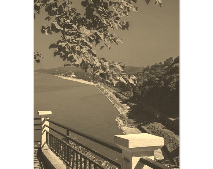 Vintage Batumi Georgia Travel Poster Print Wall Art | Retro Batumi Coast Home Decor | Batumi Beach Print Vertical | Batumi Sepia Photo Gift