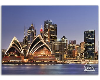 Sydney Skyline Poster: Australia Travel Photography Wall Art