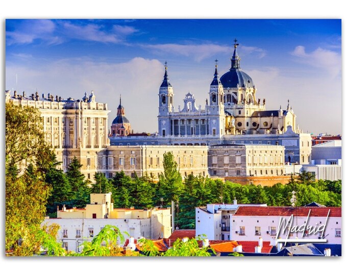 Madrid Poster Print Wall Art | Madrid Cityscape Photo Home Decoration | Madrid Traveler Christmas City Gift | Madrid Horizontal Photography