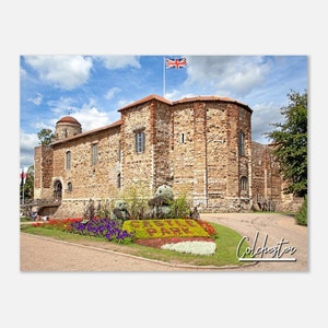 Colchester England Travel Poster Wall Art | Colchester Norman Castle Home Decor | Colchester Skyline Print | Colchester Hangings Photo Gift