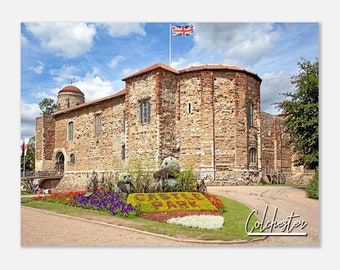 Colchester Norman Castle Print: England Travel Poster Wall Art