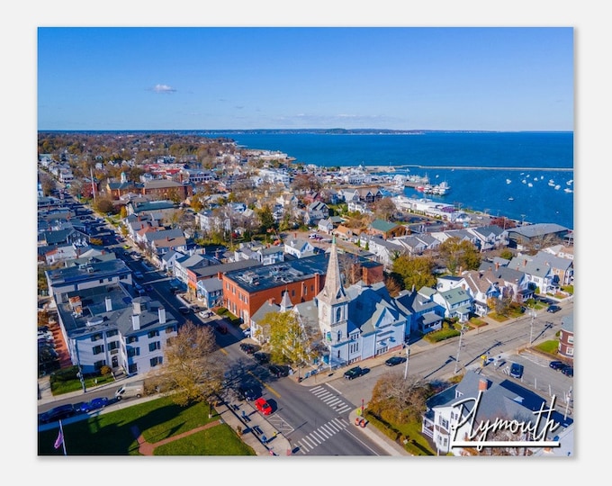 Plymouth Massachusetts Poster Print Wall Art | Plymouth Home Decor Gift | Plymouth Prints Collectibles | Plymouth Horizontal Travel Photo