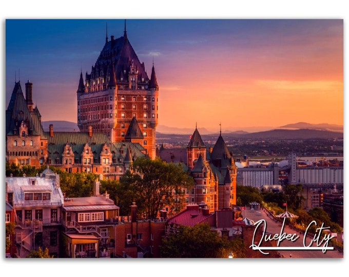 Quebec City Poster Print Wall Art | Quebec City Home Decor Gift Hangings | Quebec City Digital Prints | Quebec City Horizontal Travel Photo