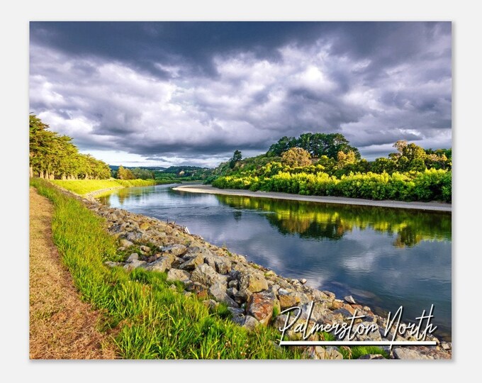 Palmerston North New Zealand Travel Poster Wall Art | Palmerston North Home Decor Print | Palmerston North River Manawatu Hanging Photo Gift