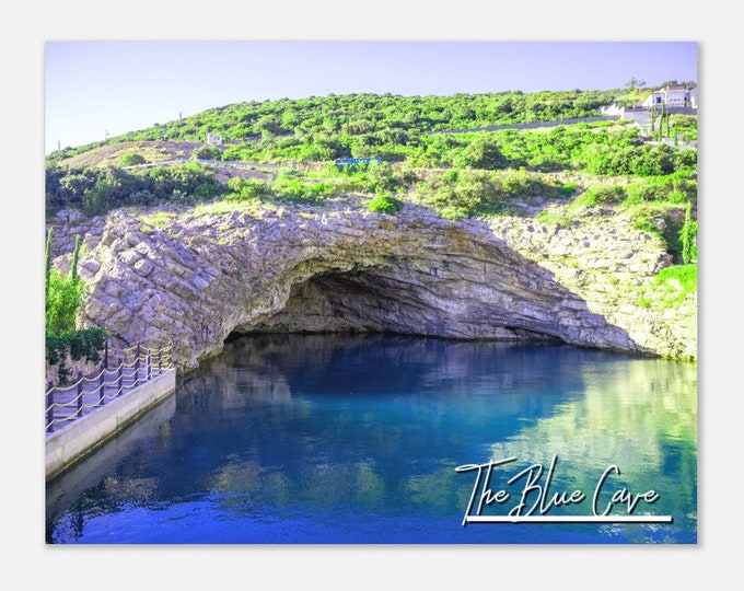 The Blue Cave Montenegro Poster Wall Art | The Blue Cave Home Decor | The Blue Lagoon Digital Print |  The Blue Cave Hangings Travel Photo