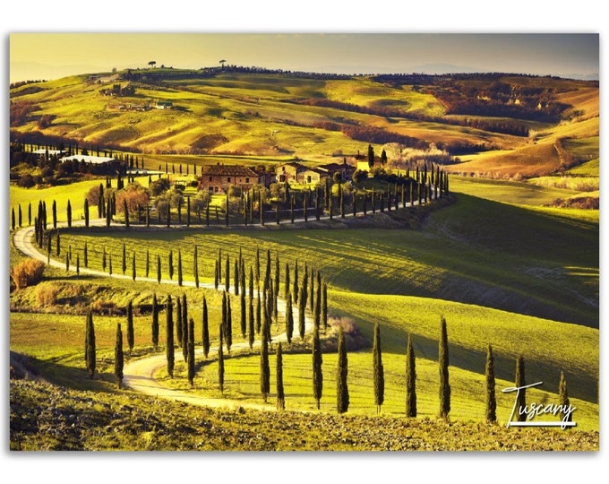 Tuscany Poster Italy Print Wall Art | Tuscany Photo Home Decoration | Tuscany Traveler Birthday Travel Gift | Tuscany Horizontal Photography