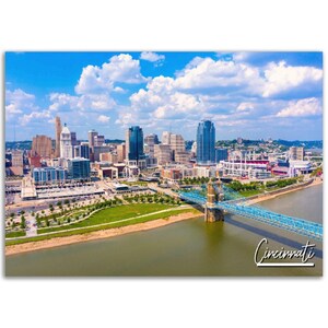 Cincinnati Poster Print Wall Art | Cincinnati Ohio Home Decor | Cincinnati Digital Print Collectible | Cincinnati Hangings Travel Photo