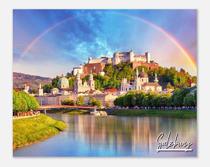 Salzburg Austria Poster Print Wall Art | Salzburg Home Decor | Salzburg Collectible | Salzburg Horizontal | Salzburg Hangings Travel Photo