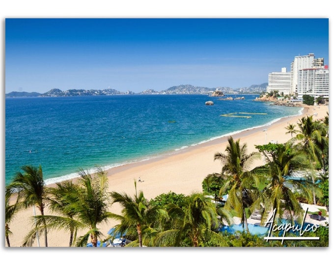 Acapulco Poster Mexico Print Wall Art | Acapulco Home Decor Gift | Acapulco Digital Prints Collectibles | Acapulco Horizontal Travel Photo