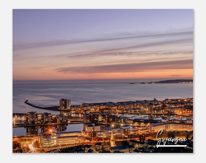 Swansea Wales Poster Wall Art | Swansea City Home Decor | Swansea House Digital Print | Swansea Horizontal | Swansea Hangings Travel Photo