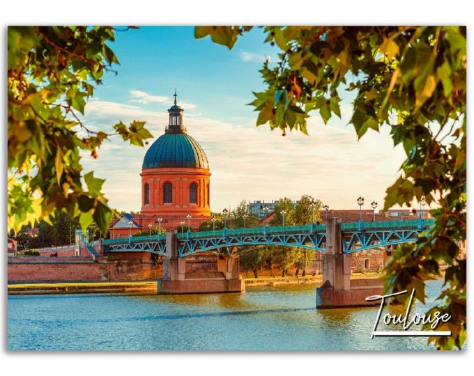Toulouse France Poster Print Wall Art | Toulouse Bridge Home Decor Gift Hangings | Toulouse Digital Prints Collectibles | Horizontal Photo