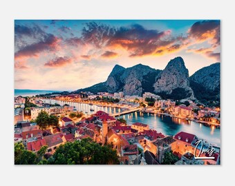 Omis Croatia Poster Print: Coastal Town Wall Art