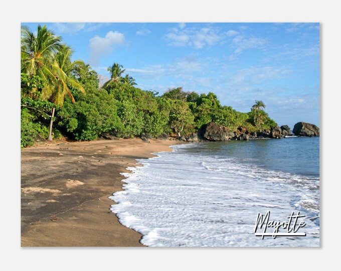 Mayotte France Travel Poster Wall Art | Mayotte Virgen Boueni Beach Home Decor | Mayotte Digital Print | Mayotte Horizontal | Mayotte Photo