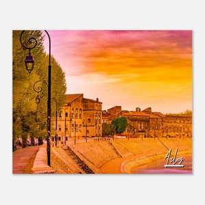 Arles Francia Cartel Arte de la pared / Arles Old Town Home Decor / Arles Rhone River Impresión digital / Arles Horizontal Hangs Travel Photo Presente