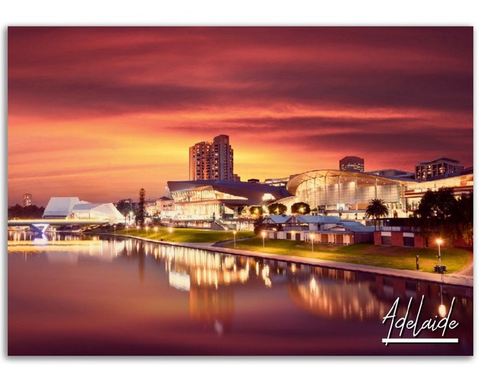 Adelaide Australia Poster Print Wall Art | Cityscape Home Decor Gift Hangings | Adelaide Digital Prints Collectibles | Horizontal City Photo