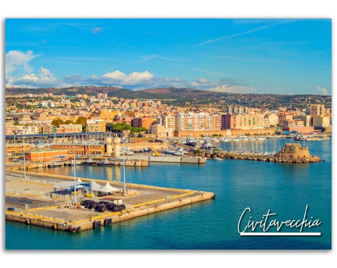 Civitavecchia Poster Italy Print Wall Art | Civitavecchia Photo Home Decor | Civitavecchia City IT Coast Travel Gift Horizontal Photography