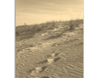 Virginia Beach Poster Vintage Print | Retro Virginia Black White Sepia Photo Gift | Beach Wall Art Home Decor | Vertical Travel Photo Poster