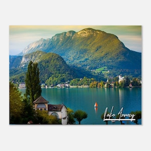 Lake Annecy France Travel Poster Wall Art | Lake Annecy Home Decor | Lake Annecy Digital Print | Lake Annecy Mountain | Lake Annecy Photo