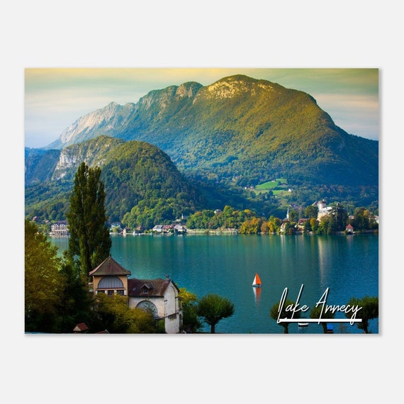 Lake Annecy France Poster: Mountain Lake Travel Art - Etsy