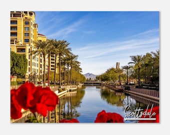 Impresión de póster de Scottsdale, Arizona: Arte mural de paisaje urbano moderno