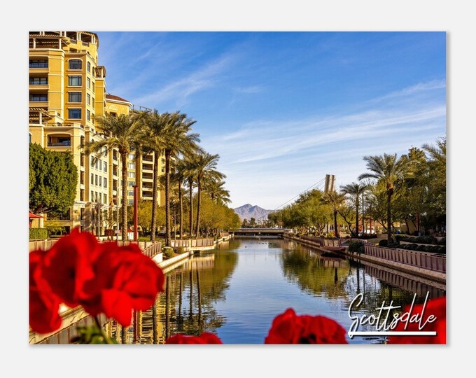 Scottsdale Arizona Poster Print Wall Art | Scottsdale Cityscape Home Decor Print | Scottsdale AZ USA Hangings Travel Photo Present Print