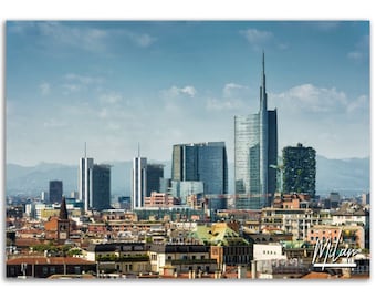 Milan Cityscape Poster: Italy Travel Photography Print