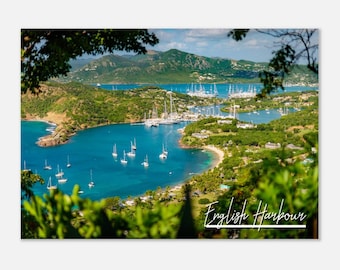 Engelse reisposter Harbor Antigua: Caribische kustafdruk