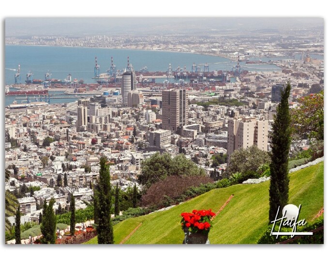 Haifa Poster Print Wall Art | Haifa Home Decor | Haifa Israel Digital Print Collectible | Haifa Horizontal | Haifa Hangings Travel Photo