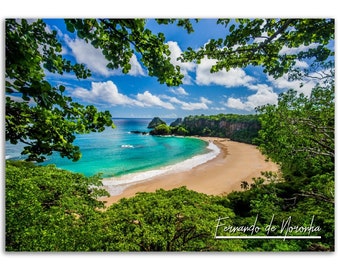Fernando de Noronha Beach Sunset Poster: Brazil Travel Photography